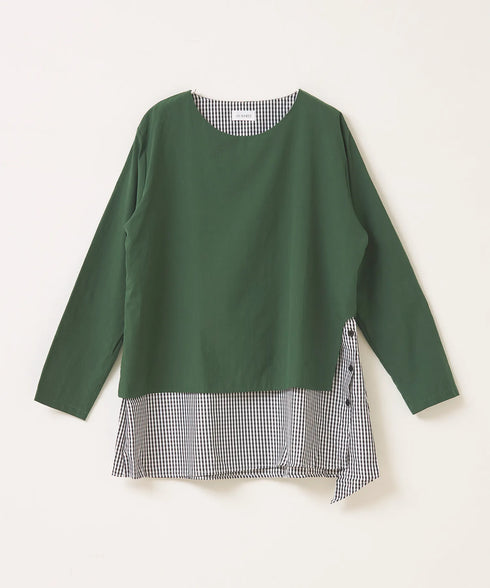 BASIC&ストライプ レイヤードトップス